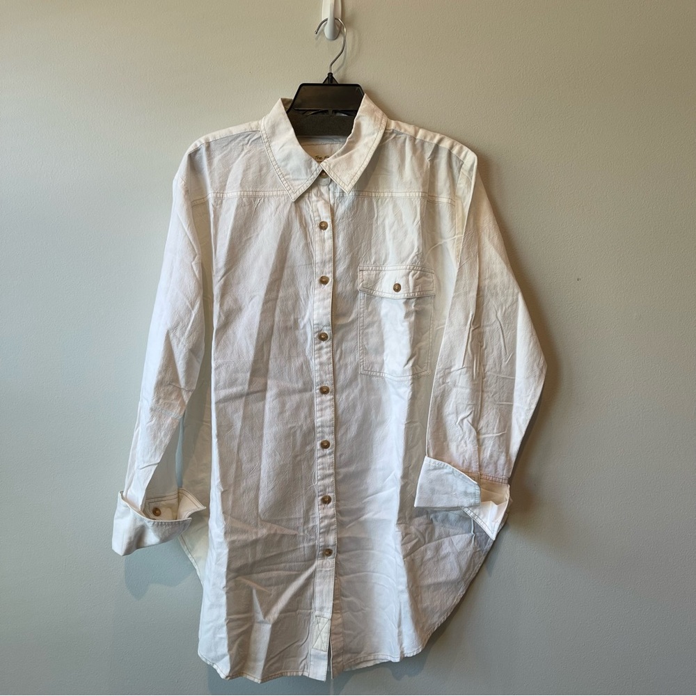 Free People Manchester Button-Front Shirt - Long Sleeve